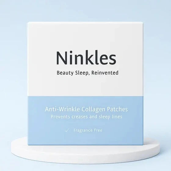 The Ninkles anti-wrinkle collagen patches box.
